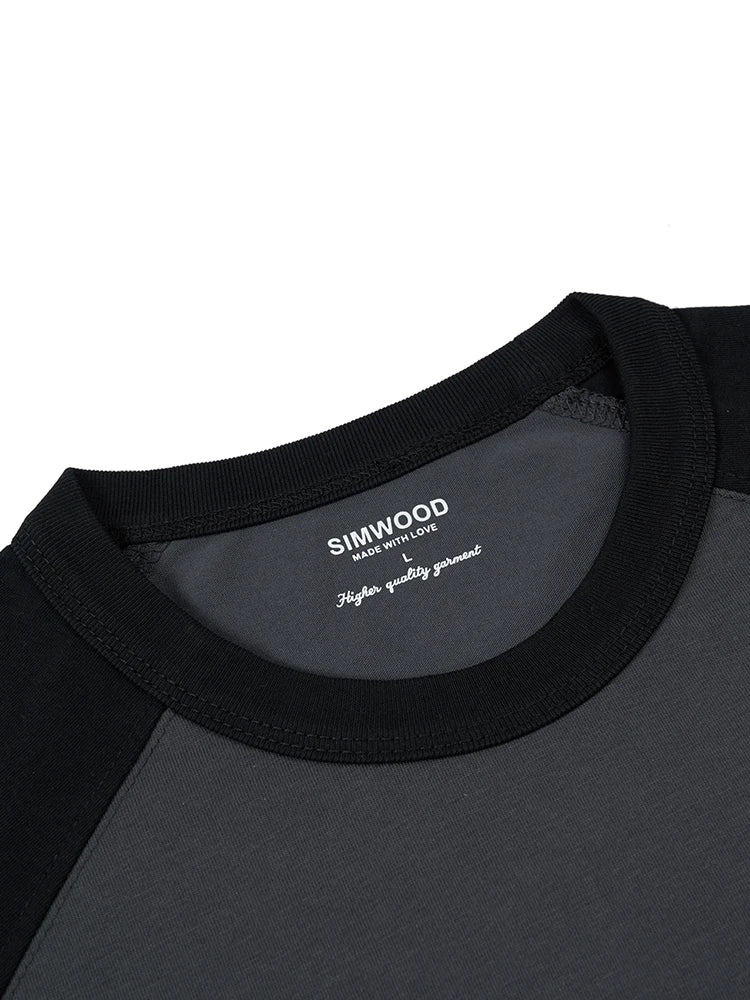 SIMWOOD 2024 Summer New 240gsm Sorona Cool Feeling Fabric T-shirts Men Oversize Raglan Sleeve Athletic Sports Gym Workout Tops