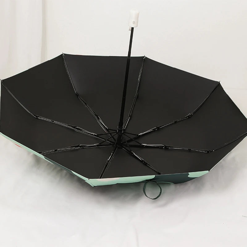 Flowers Automatic Umbrella，Sunshade, Wind-resistant and waterproof, Travel portable fashion folding umbrella，Large area umbrella