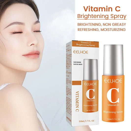 50ml Vitamin C Brightening Facial Spray Mist Green Moisturizing Anti-wrinkle Redness Relieve Nourishing Whitening Portable I1P6