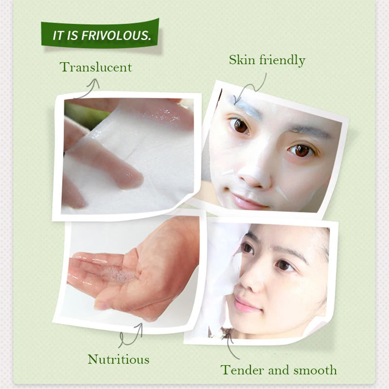 30pcs Natural Plant Facial Mask Moisturizing Oil Control Anti-Aging Fruit Aloe Korean Sheet Face Mask Beauty Skin Care Prodcuts