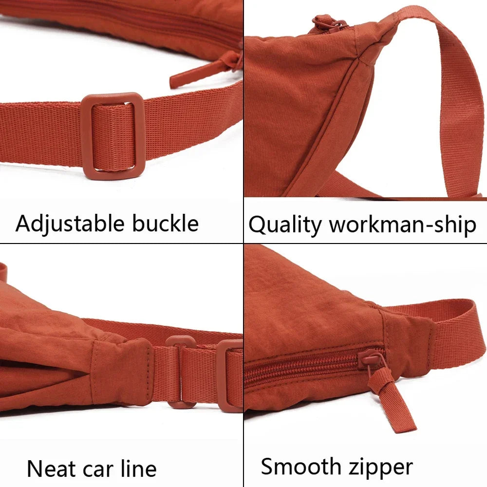 Nylon Hobos Chest Shoulder Bag Large Capacity Travel Crossbody Half Moon Belt Messenger for Women Bags Dropshipping  Wholesale