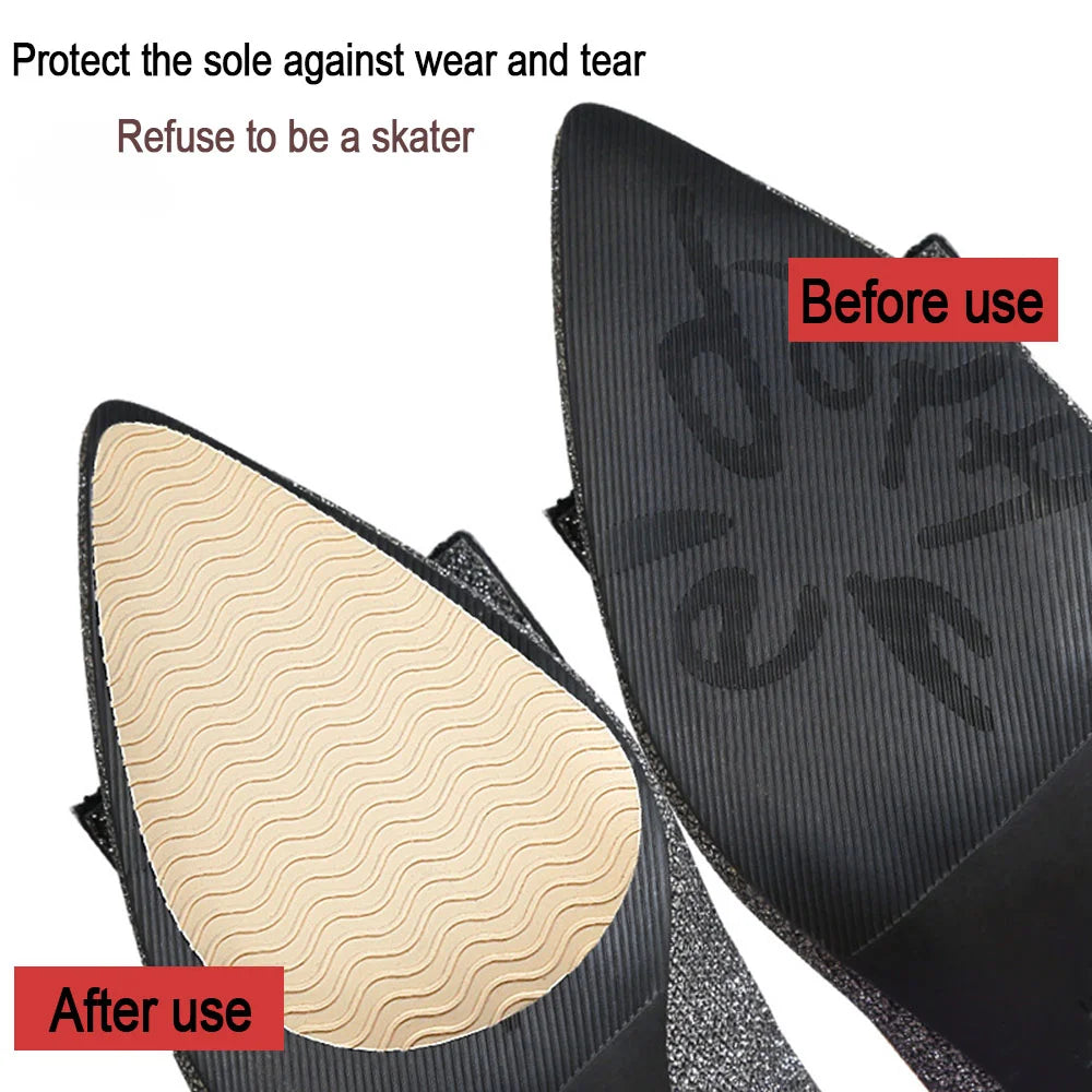 Rubber Forefoot Pads Men Women Shoes Soles Protector Anti-slip Repair Outsoles Self-adhesive Sticker High Heel Care Bottom Patch