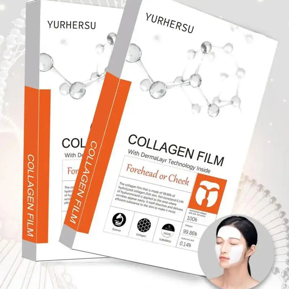 Facial High-Protein Collagen Film Water-Soluble Mask Firming Collagen Anti Dark Lifting Paste Essence Patch Circles Face E5C4