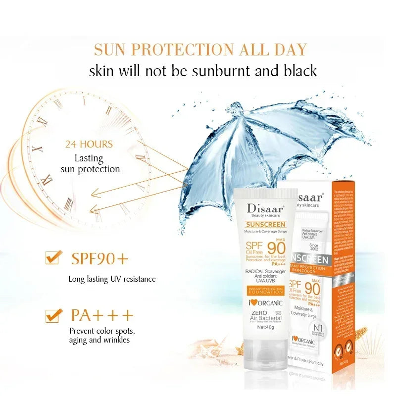 Whitening Sunscreen SPF90+ UV Protection Sun Screen Lsolation Moisturizing Brightening Face Body Arms Thighs Sunblock Skin Care