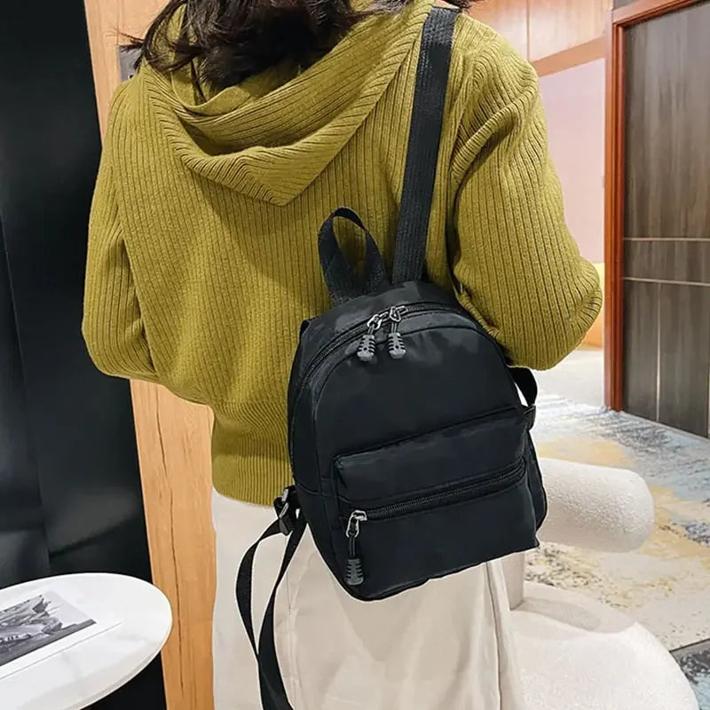 Mini Womens Backpacks Trend Nylon Female Bag Small School Bags White Rucksack For Teen Girls Fashion Casual Backpack