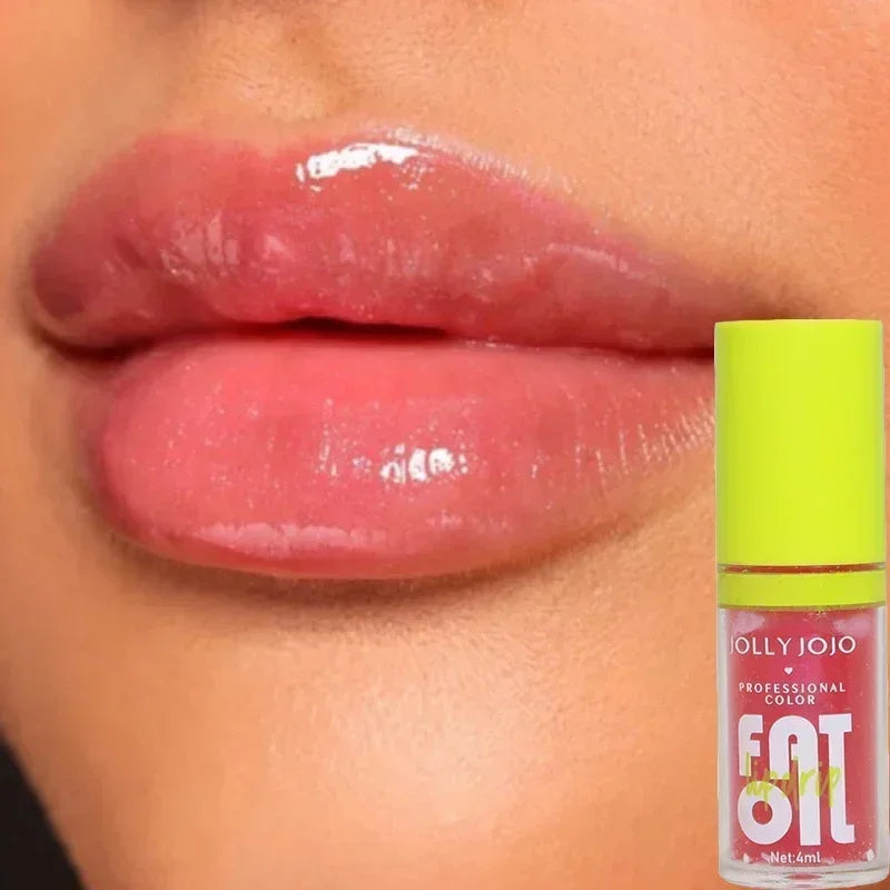 Moisturizing Glitter Lip Gloss Lip Plumper Makeup Glitter Nutritious Liquid Lipstick Transparent Cherry Mineral Lip Oil Cosmetic