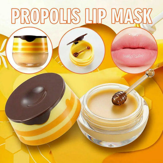 5ml Honey Lip Balm Skin Care With Brush Propolis Lip Mask Moisturizing 
 Nourishing Lip Oil Reduce Lips Line Remove Dead Skin