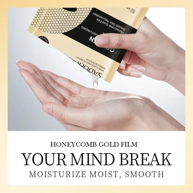 10pcs SADOER 24K Gold Moisturizing Facial Masks skincare Firming Nourishing Smooth Skin Rejuvenation Face Mask Sheets Mask