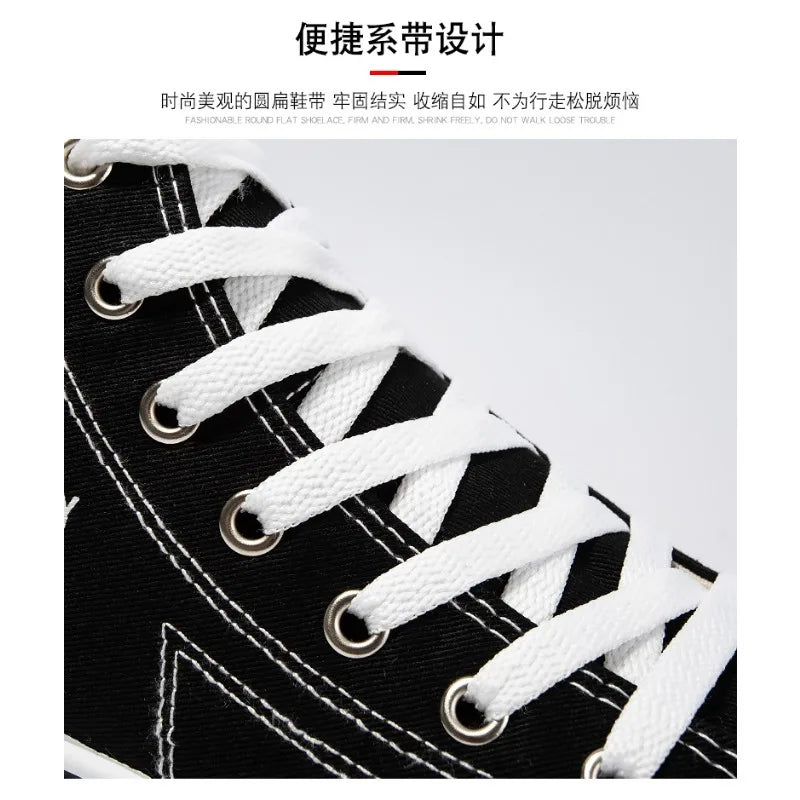 Men‘s Canvas Shoes Men Fashion Summer Casual Sneakers Student Casual Shoes High Top Man Vulcanize Shoes 2023 Spring Autumn