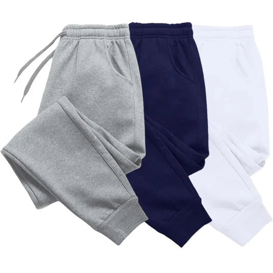 New Mans Sweatpants Autumn Winter Print Fleece Warm Jogging Pants Male Outdoor Tracksuits Harajuku Streetwear Casual Trousers
