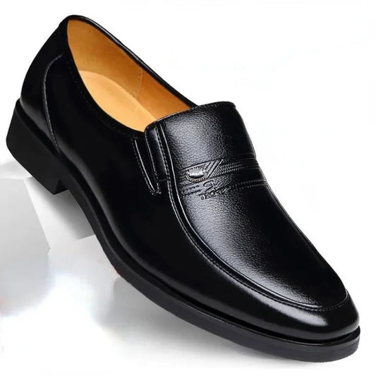 Leather Men Formal Shoes Luxury Brand 2023 Men's Loafers Dress Moccasins Breathable Slip on Black Driving Shoes Plus Size 38-44