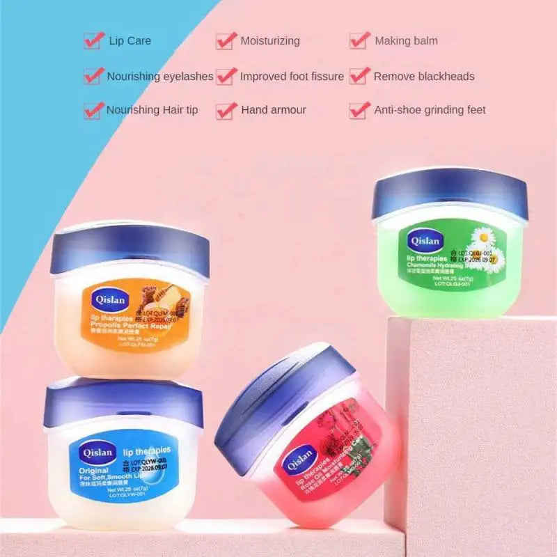 7g Lip Balm Small Jar Long-lasting Moisturizing Nourish Lip Mask Protection Repair Anti-dry And Cracked Rose Lip Balm Skin Care