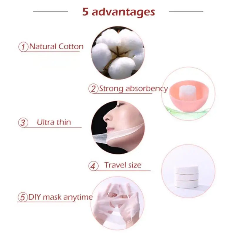 50pcs Compressed Face Mask Paper Disposable Sheet Cotton Diy Mask Makeup Wipes Korean Beauty Tools Face Care Mask