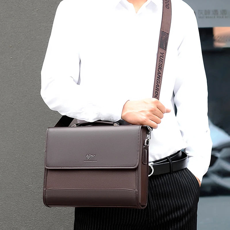 Leather Executives Briefcases For Men Designer Business Tote Bag Wallet Handbag Shoulder Ipad Square Side Crossbody Bag Document