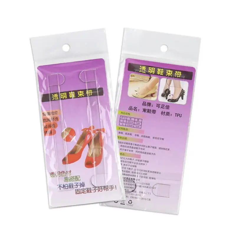 1Pair Transparent Elastic Shoelaces for Women High Heels Long Shoe Straps Anti-loose Heels Laces Holding Loose Shoe Accesories