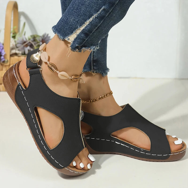 Women Sandals Women's Heels Sandals Wedge Shoes For Women Summer Sandals Platform Sandalias Mujer Wedges Heeled Summer Footwear