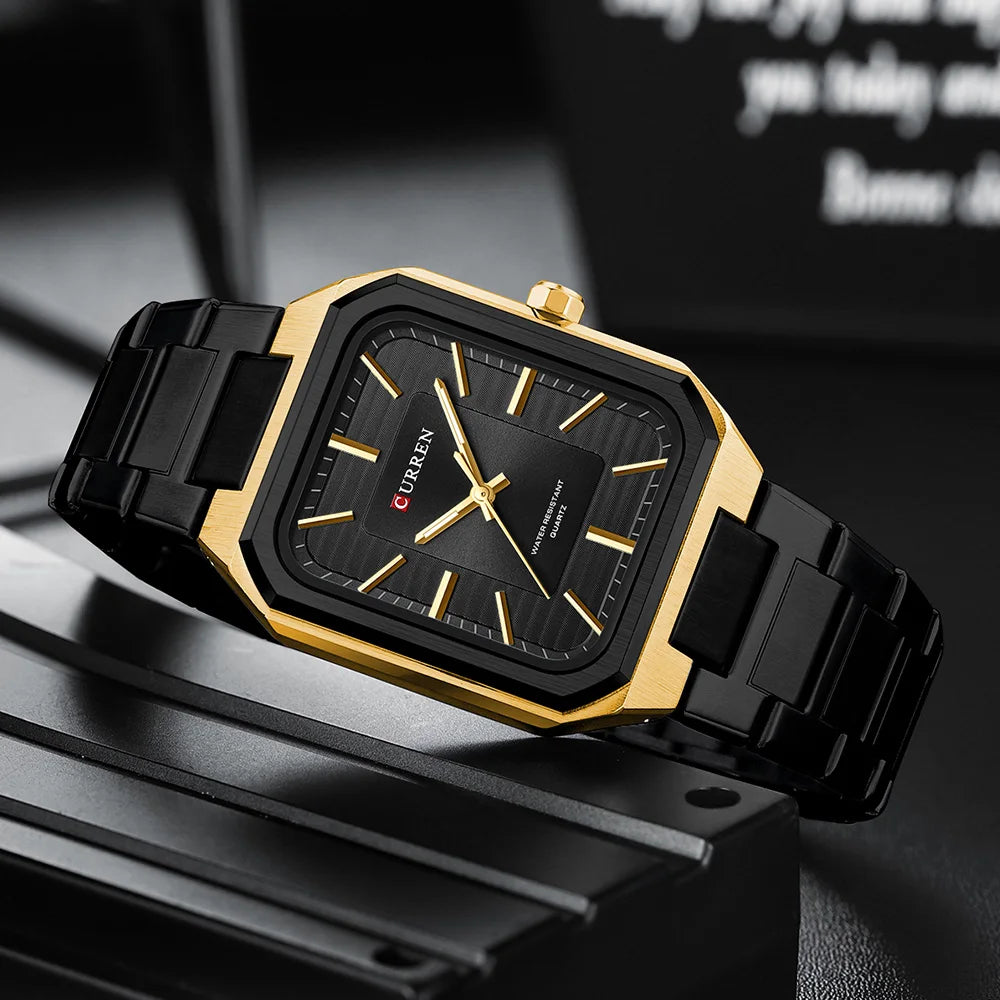 CURREN Fashion Business Man Watches Luminous Waterproof Stainless Steel Quartz Watch for Men Casual Sport Chronograph Reloj Homb