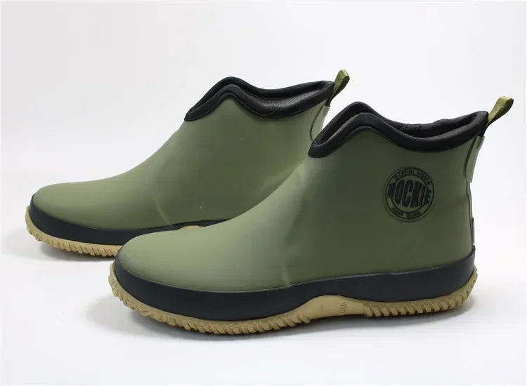 Men Rain Boots Fashion Rubber Shoes for Man Platform Rain Boots 2024 Autumn Slip on Waterproof Work Mens Booties Bota Masculina