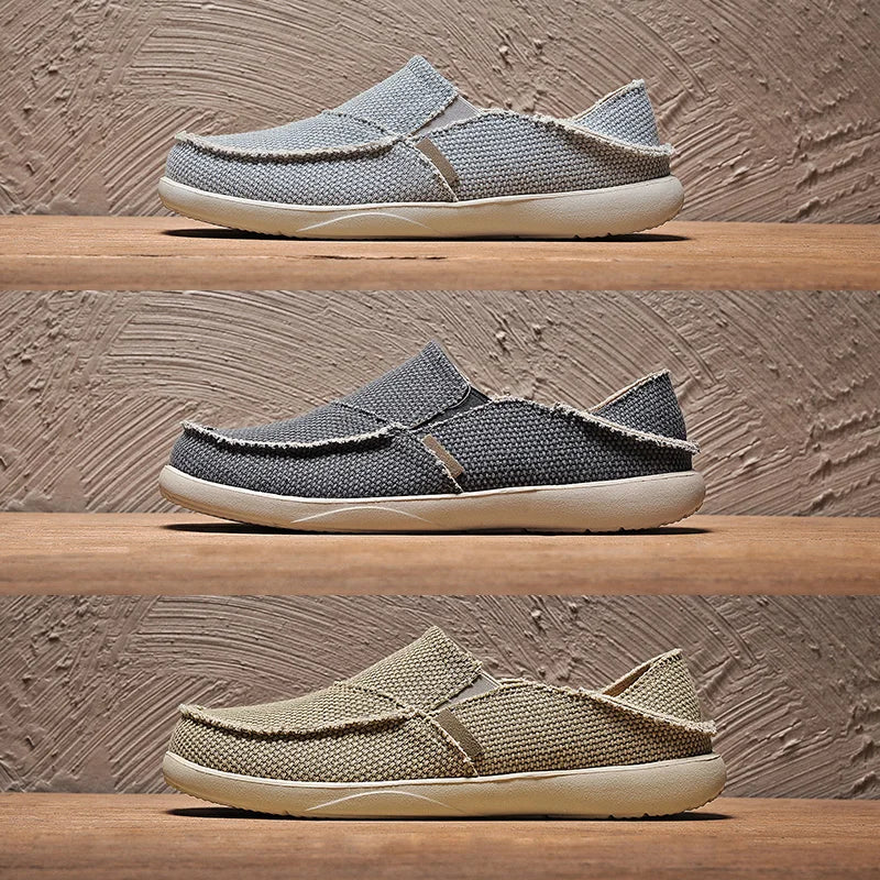 New Arrival Spring Summer Comfortable Casual Shoes Lightweigh Mens Canvas Shoes For Men Slip-On Brand Fashion Flat Loafers Shoes