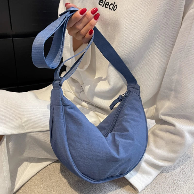 Casual Nylon Hobos Crossbody Bag for Women Designer Shoulder Bags Large Capacity Tote Lady Travel Shopper Bag Female Purses 2024