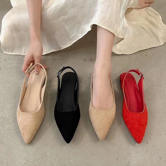 Women's Shoes 2024 New Slingbacks Women's High Heels Classics Fashion Sexy Dress Pumps Women Pointed Toe Solid Color Shoes Women