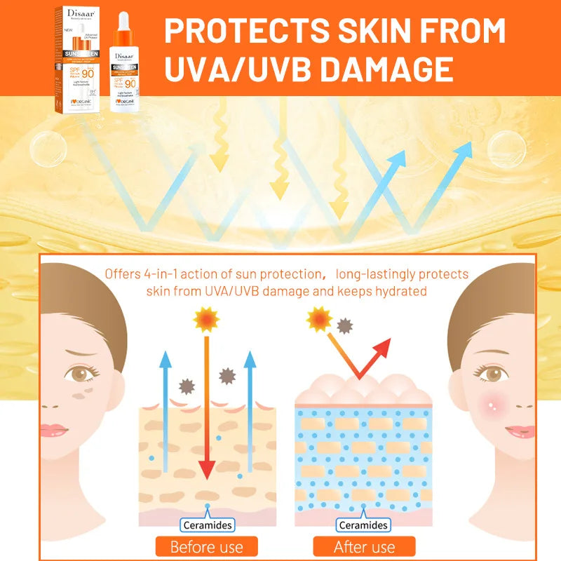 UV Protection on the Go with 50ML Vitamin C Sunscreen Body Cream SPF90+ and Water Resistance