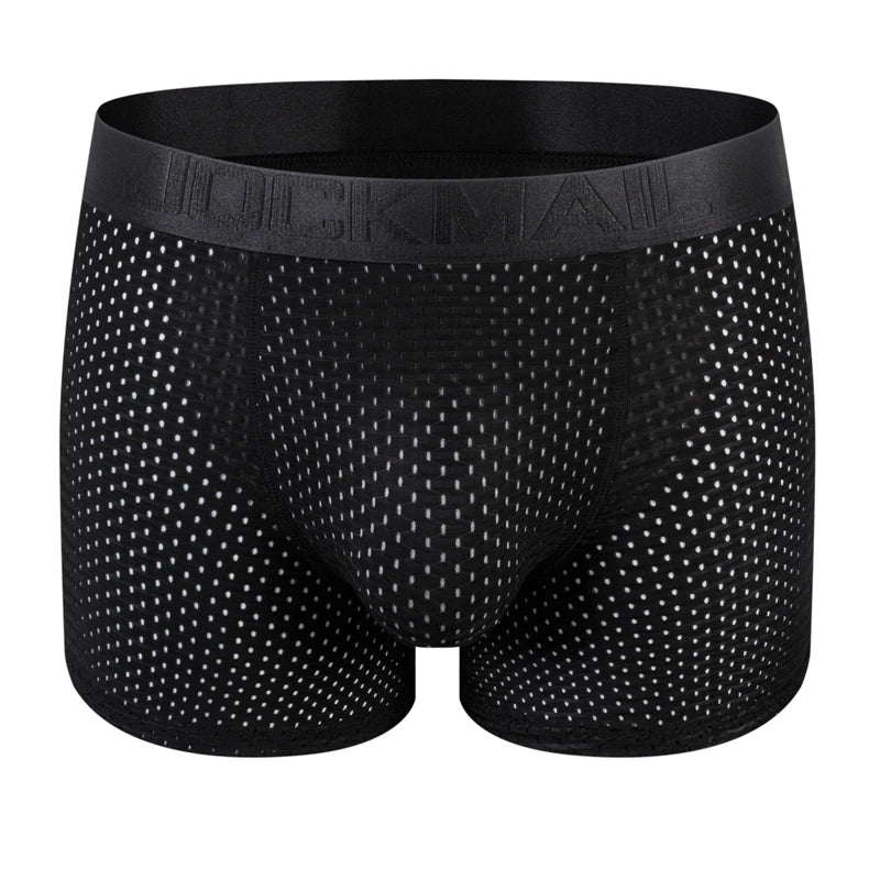 Men Trunks Built-in Fake Butt Hip Lifter Enhancer Shorts Boxer Briefs Padded Underwear Shapewear Underpants Nylon Breathable