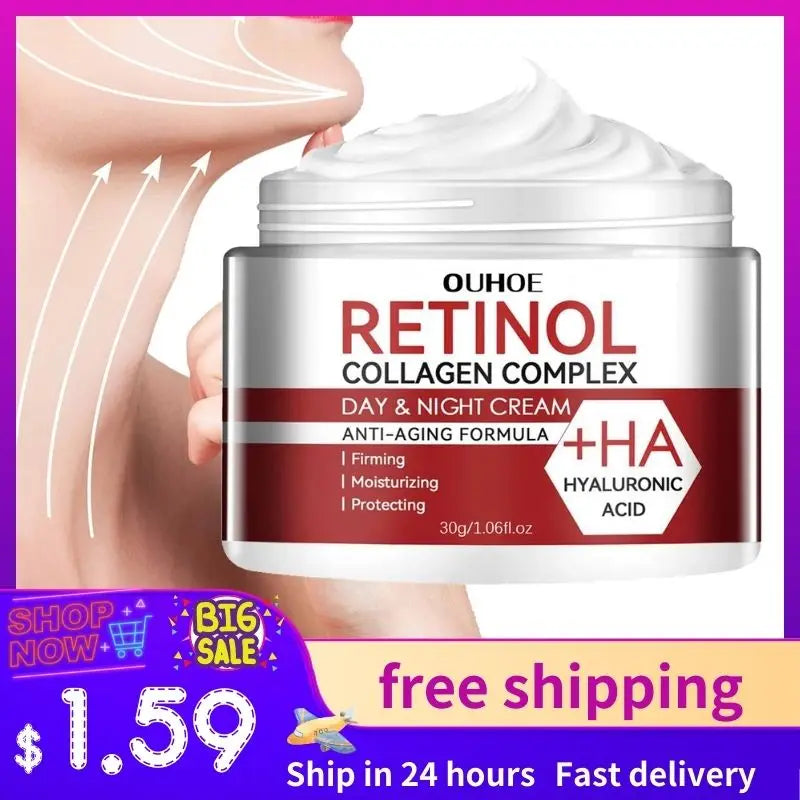 Retinol Face Moisturizer Moisturizing Retinol Cream Anti-Wrinkle Aging Moisturizing Shrink Pores Whitening Smooth Retinol