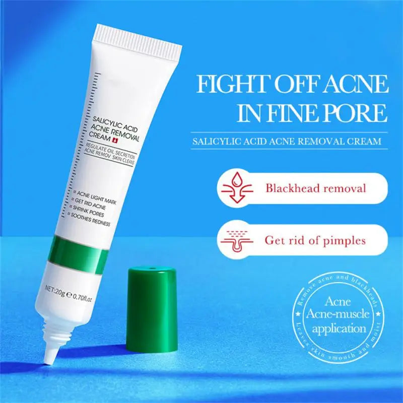 20g Salicylic Acid Acne Removal Cream Acne Treatment Moisturizing Oil Control Shrink Pore Repair Pimple Skin Care 1/3/5PCS