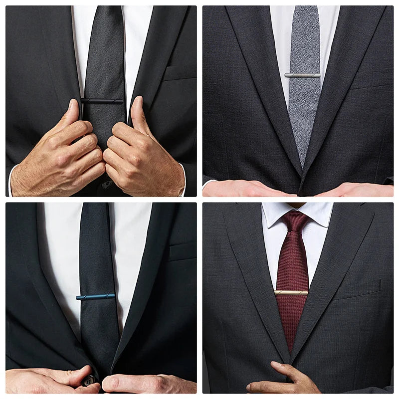 Minimalist Tie Clip For Men Tie Clip To Man Shirt Business Party Gift Box Jewelry Men's Cuff Luxury Man Fashion Cufflinks Lawyer