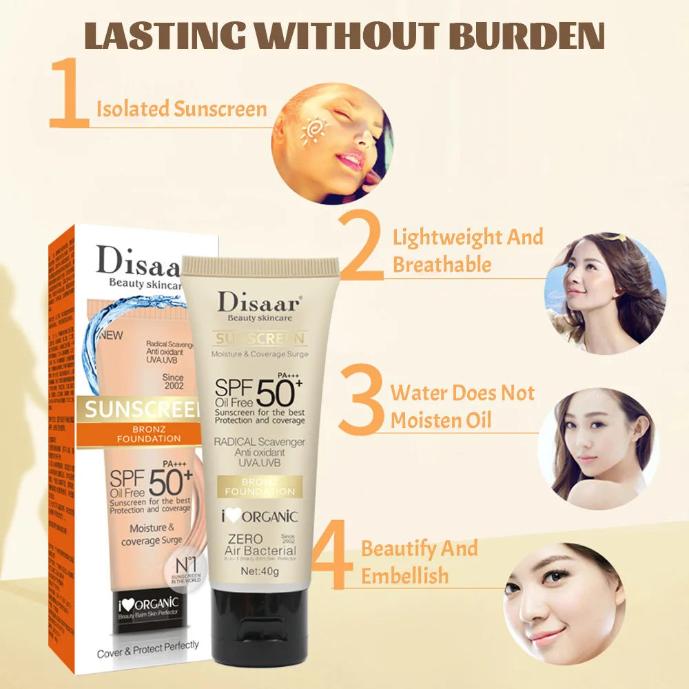 Disaar SPF 50 Face Sunscreen Whitening Sunblock Skin Protective Cream Anti-Aging Oil-control Moisturizing Sun Screen Cream