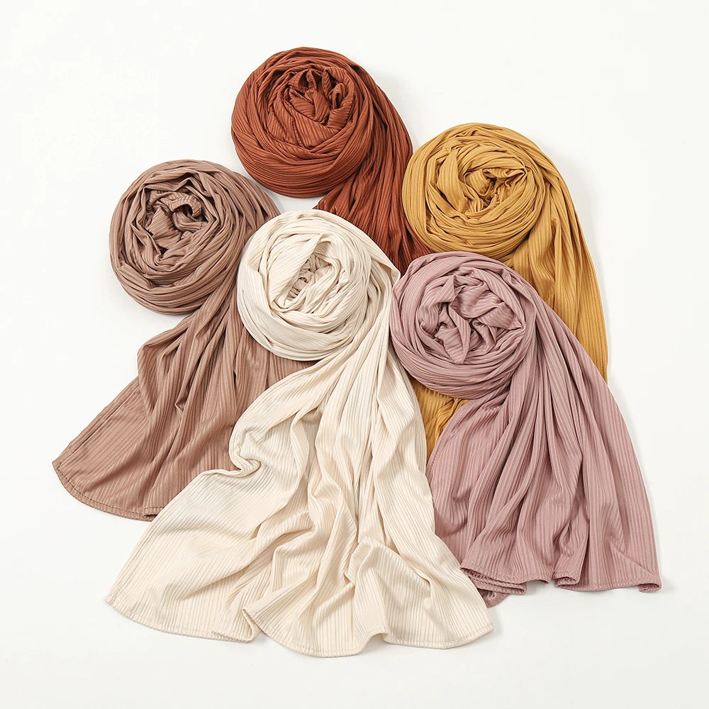 Solid Cotton Jersey Hijabs for Woman Plain Long Shawl Scarves Muslim Women Hijab Jersey Turban Islamic Headscarf Shawl 170x70cm