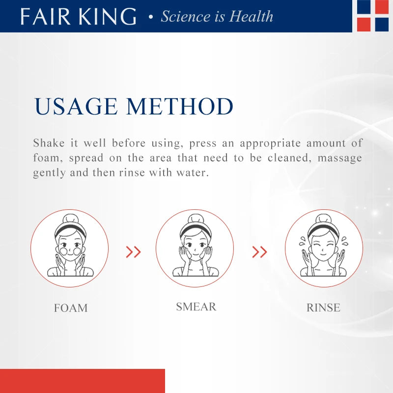 FAIR KING Facial Exfoliating Mousse Facial Cleanser Exfoliator For Face Scrub Deep Remove Cleaning All Skin Types Smooth Moistur