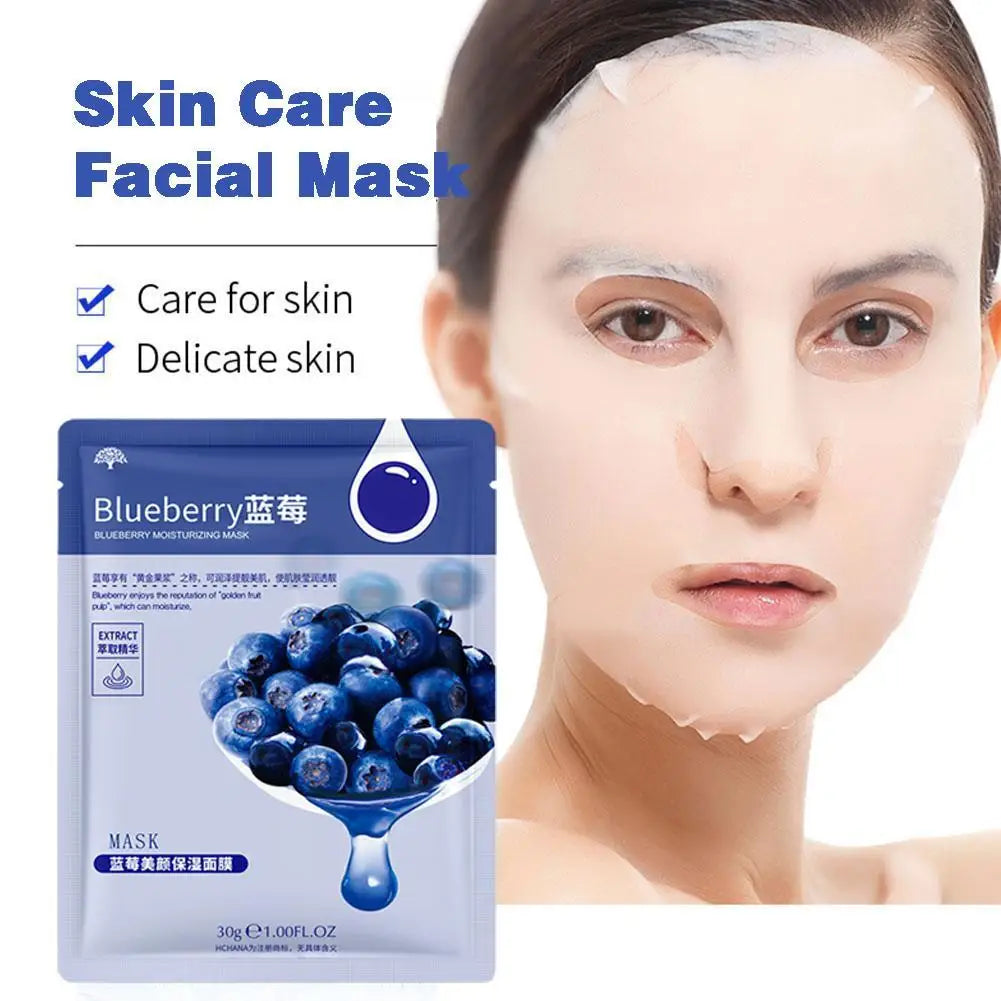 1pc Natural Plant Facial Mask Moisturizing Oil Control Skin Face Sheet Fruit Care Anti-Aging Korean Prodcuts Aloe Mask Beau G8G6