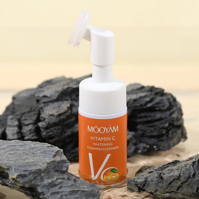 Vitamin C Face Cleanser Sensitive Skin Foaming Face Wash Gentle Exfoliating Facial Cleanser Clear Pores Dark Spots Face Skincare