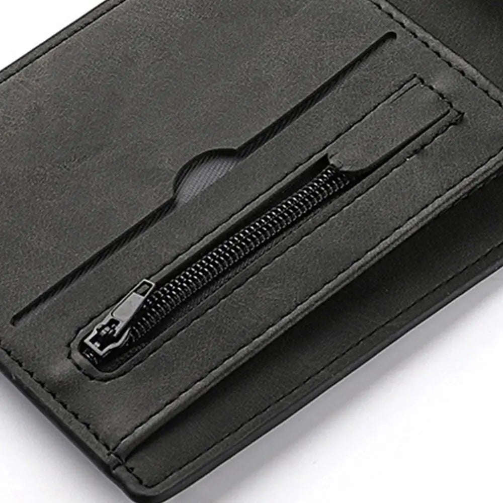 Multi-card Slot Men Wallet Fashion Folding Large-capacity Coin Purse PU Leather Short Purse