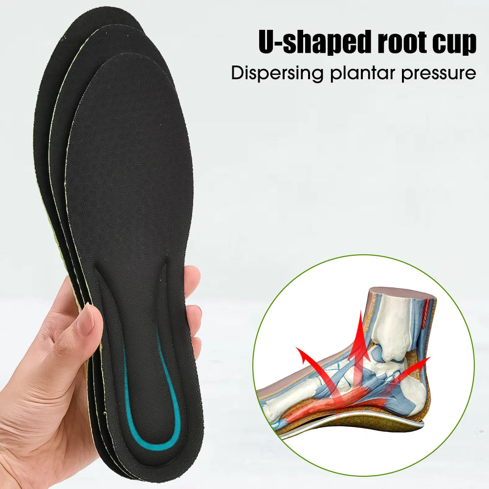 Deodorant Sport Shoes Insole Comfortable Plantar Fasciitis Insoles for Feet Man Women Orthopedic Shoe Sole Running Accessories