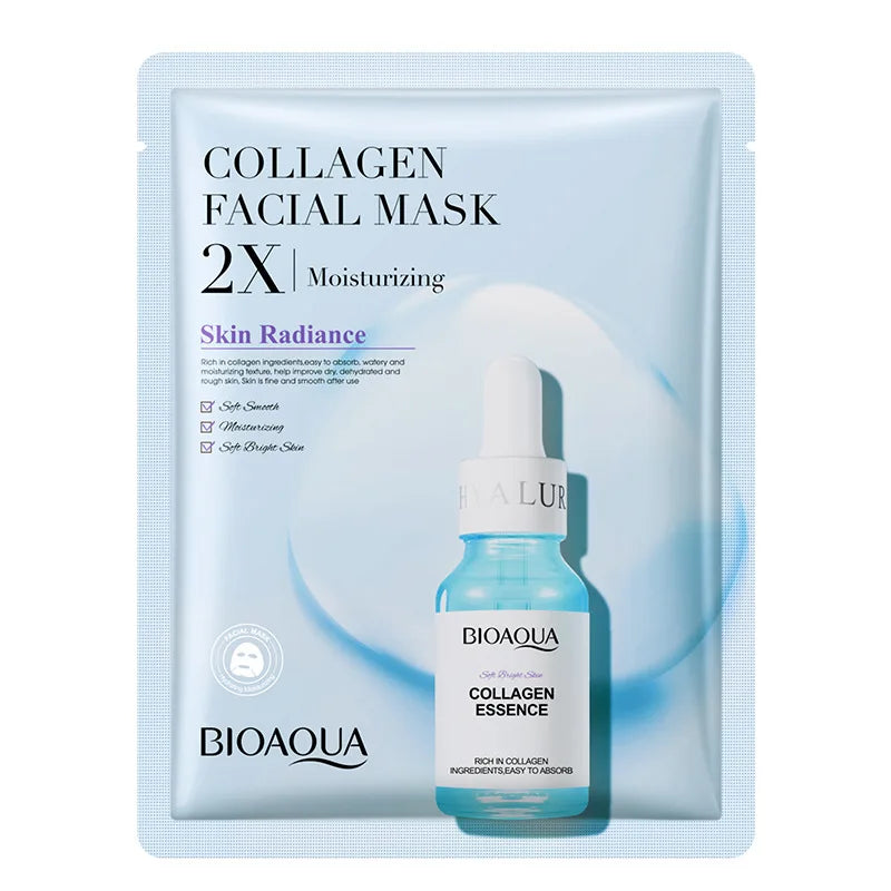 10pcs BIOAQUA Collagen Firming Face Mask skincare Moisturizing Face Sheet Mask Hydrating Facial Masks Skin Care