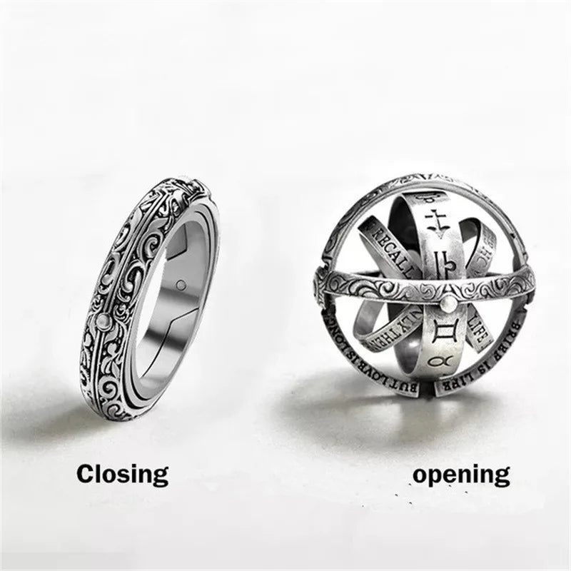 Astronomical B All Rings For Women Men Creative Complex Rotating Cosmic Finger Ring Jewelry 2024 Fashion Male Female Rings