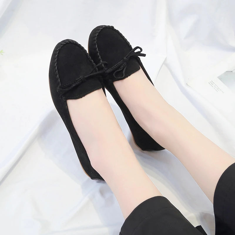 Women Shoes Slip on Loafers for Ballet Flats Women Suede Casual Sneakers Zapatos Mujer Flat Shoes for Mom Fashion Shoes