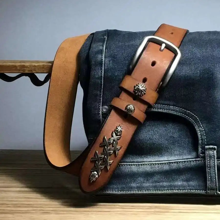 Men's Leather Belt New Male Waistband Ceinture Hommes Leather Belts for Men Width:38mm Accessories Belts