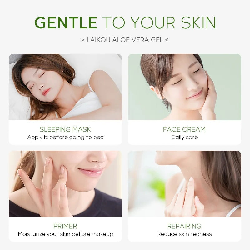 LAIKOU 96% Aloe Vera Gel Soothing Cream Reduce Acne Marks Moisturizer Aftersun Repairing 60g