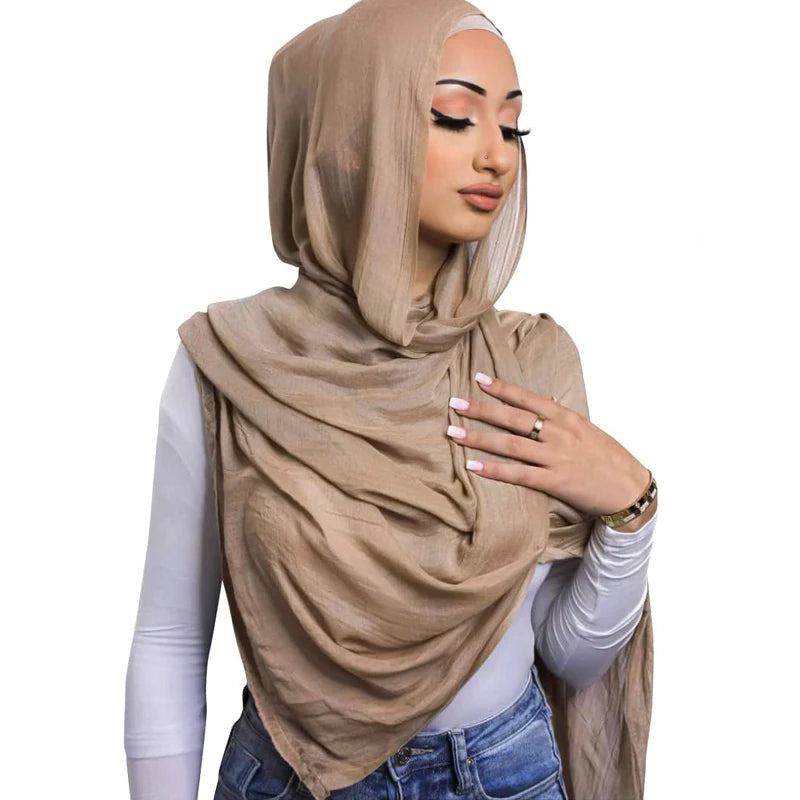 Voile Femme Musulmane Kebaya Women's Hijab Viscose Hijab for Women Muslim Cotton Hijab Fashion Hijab Scarf
