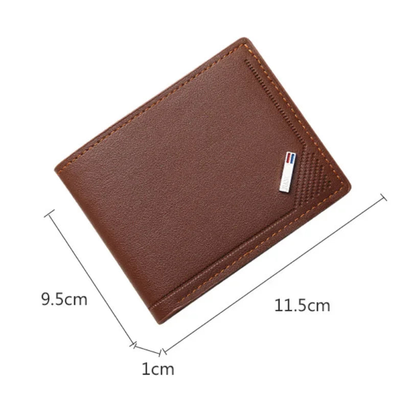 Men Inserts Foldable Wallets Picture Coin Slim Purses Business Money Credit ID Cards Holders Vintage Protection Capacity Bags