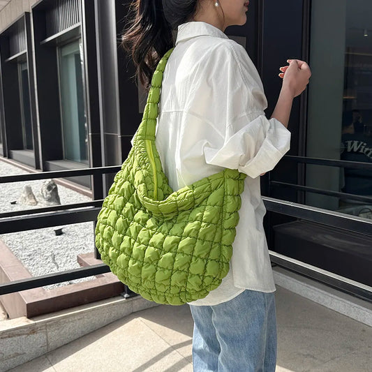 Quilted Padded Crossbody Bag for Women Pleated Bubbles Cloud Shoulder Bags Large Tote Bucket Designer Bag Ruched Handbags 2023