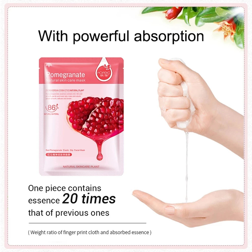 10pcs Sheet Mask Skin Care Plant Facial Mask Moisturizing Oil Control Face Care Masks Shrink Pores Beauty Health Face Patches