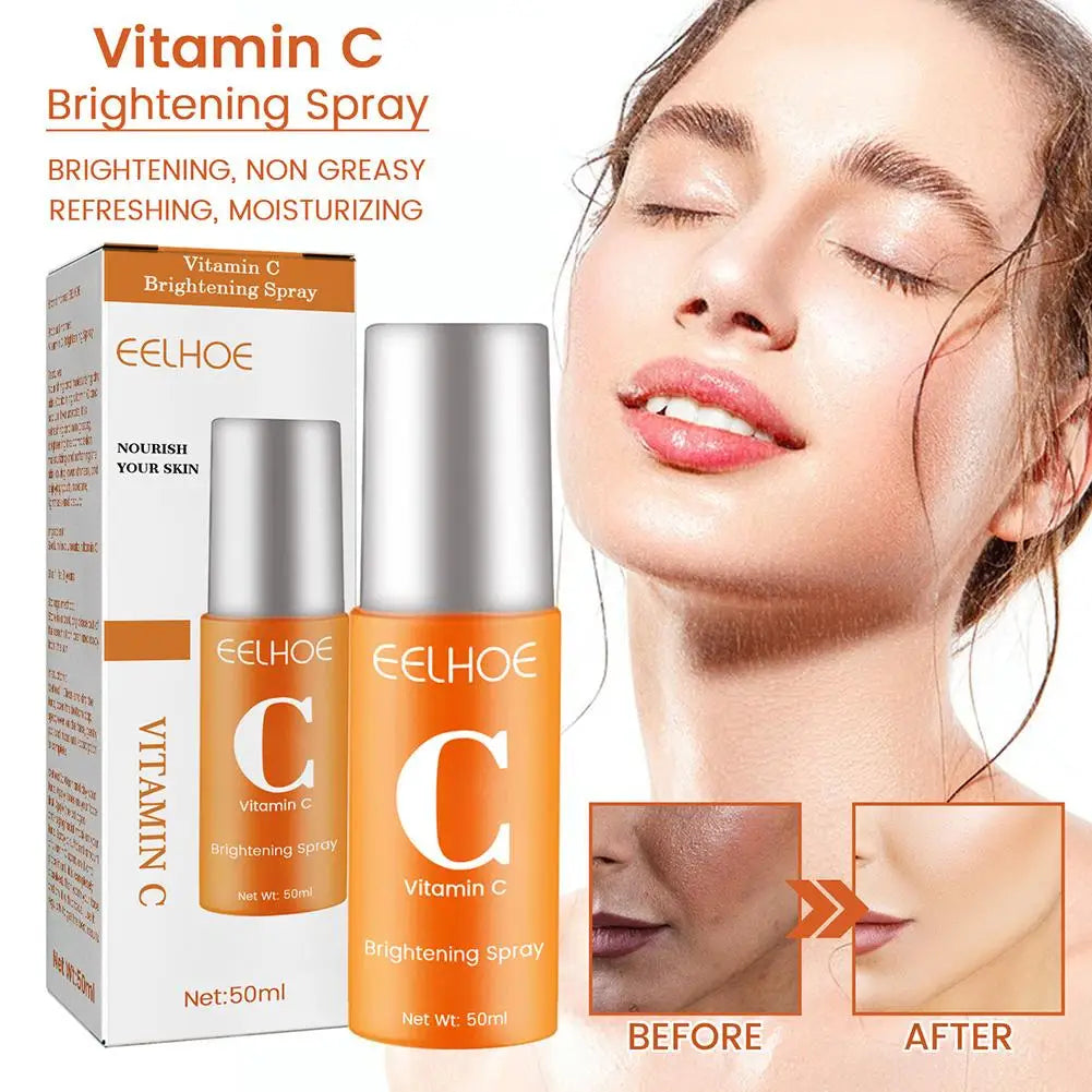 50ml Vitamin C Brightening Facial Spray Mist Green Portable Whitening Redness Anti-wrinkle Nourishing Moisturizing Relieve I4X5