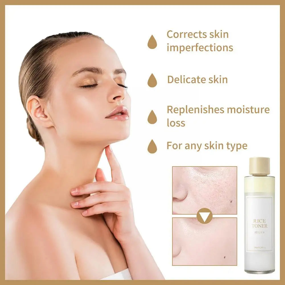 Rice Toner 150ml Beauty Toner Face Care Anti-aging Moisturizing Care Essential Nourishing Glow Essence Skin K2S6