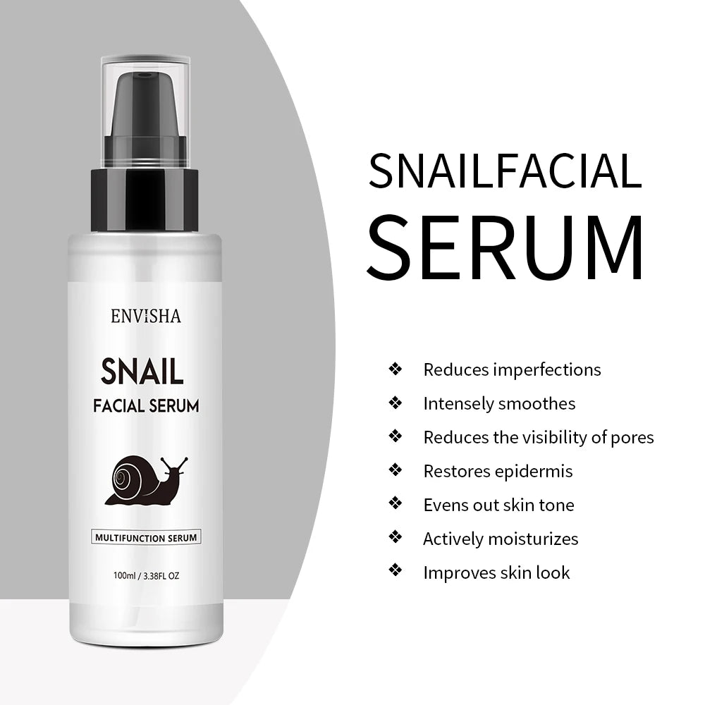 ENVISHA Snail Collagen Face Serum Facial Skin Care Anti-aging Wrinkle Moisturizing Whitening Firming Skin Essence Shrink Pores