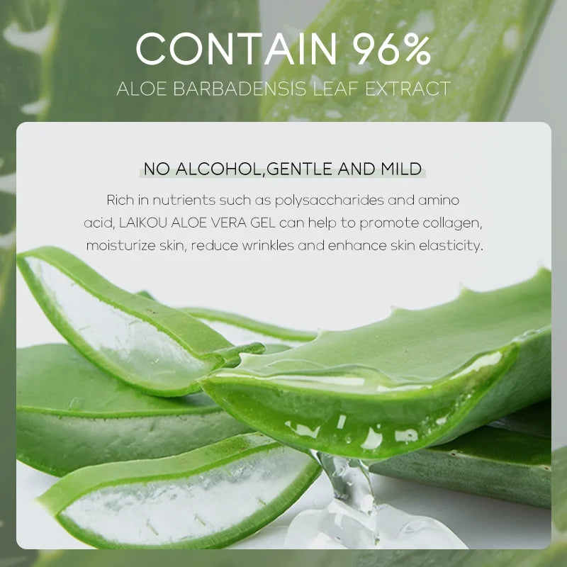LAIKOU 96% Aloe Vera Gel Soothing Cream Reduce Acne Marks Moisturizer Aftersun Repairing 60g